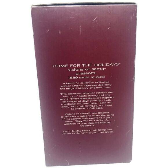 Home for the Holidays Visions of Santa 1839 Resin Santa Musical Figure 10 Inches - Picture 14 of 16